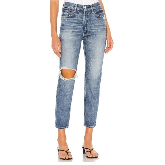 MOUSSY VINTAGE Marshall Boyfriend Skinny Jeans In Blu 110‎ - Picture 1 of 12